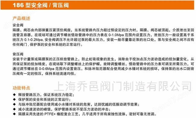 PVDF法兰背压阀/安全阀18625-F